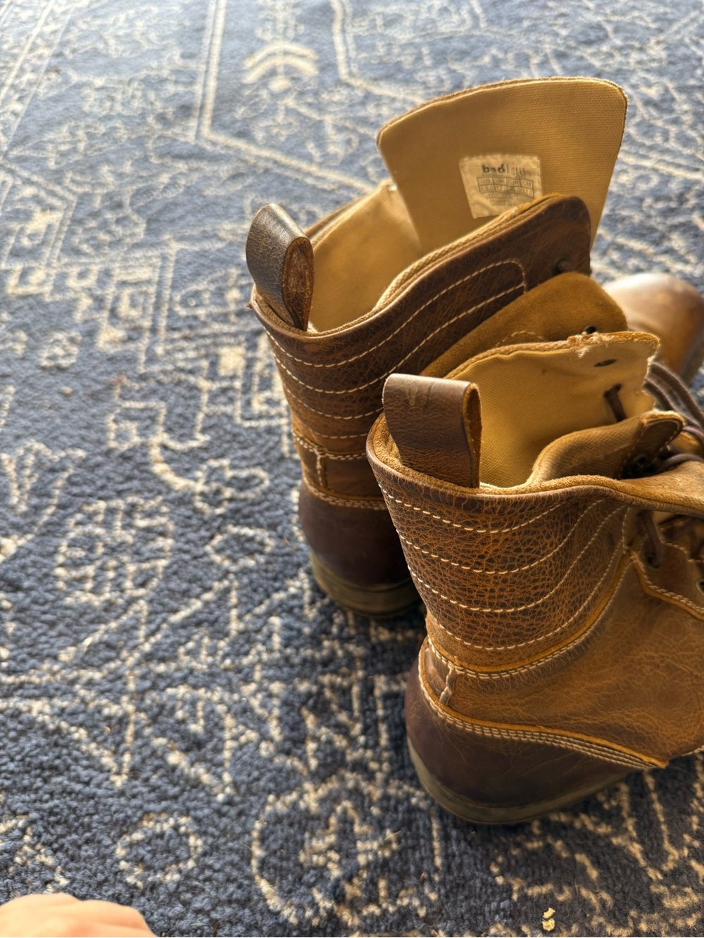 BED|STU Men's Distressed Brown Leather Lace-Up Boots - Picture 5 of 5